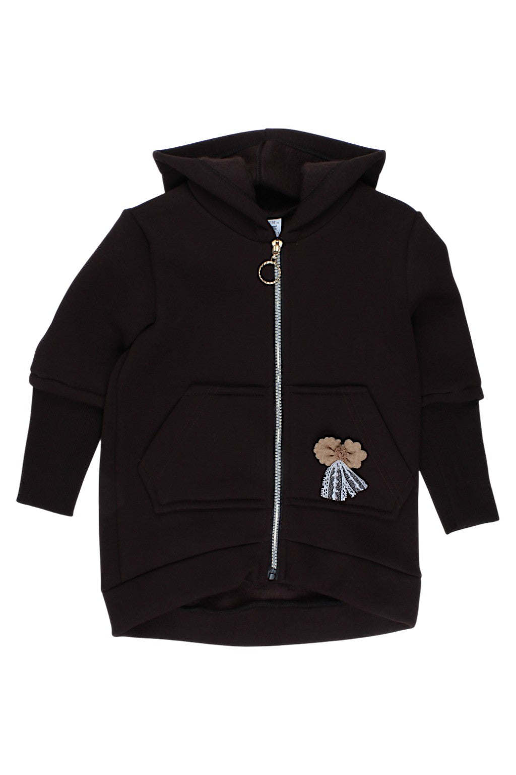 Kurtko-bluza ocieplana dziewczęca czekolada Matyszczak 1425-26925