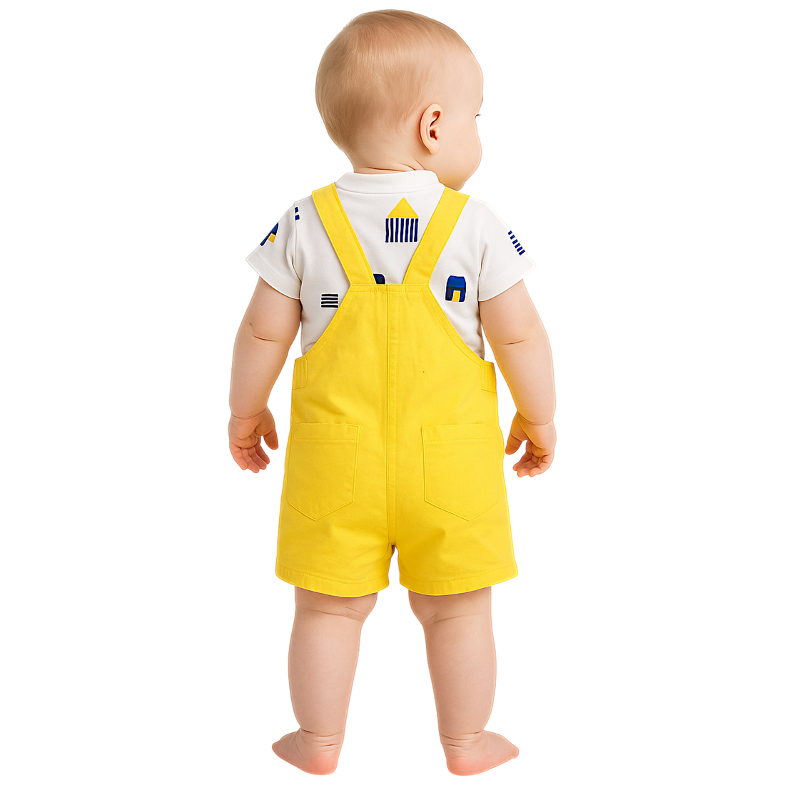 Boy's set with shorts Mayoral 1218-62 white/navy blue