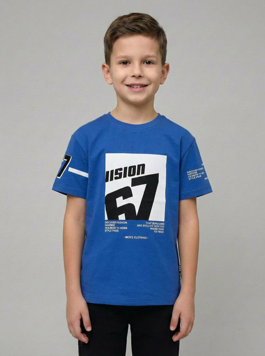 T-shirt chłopięcy morski LMR 1860-21326