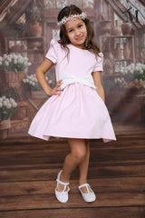 Sukienka kokarda dziewczęca różowa MałaMi 1875-5326-40