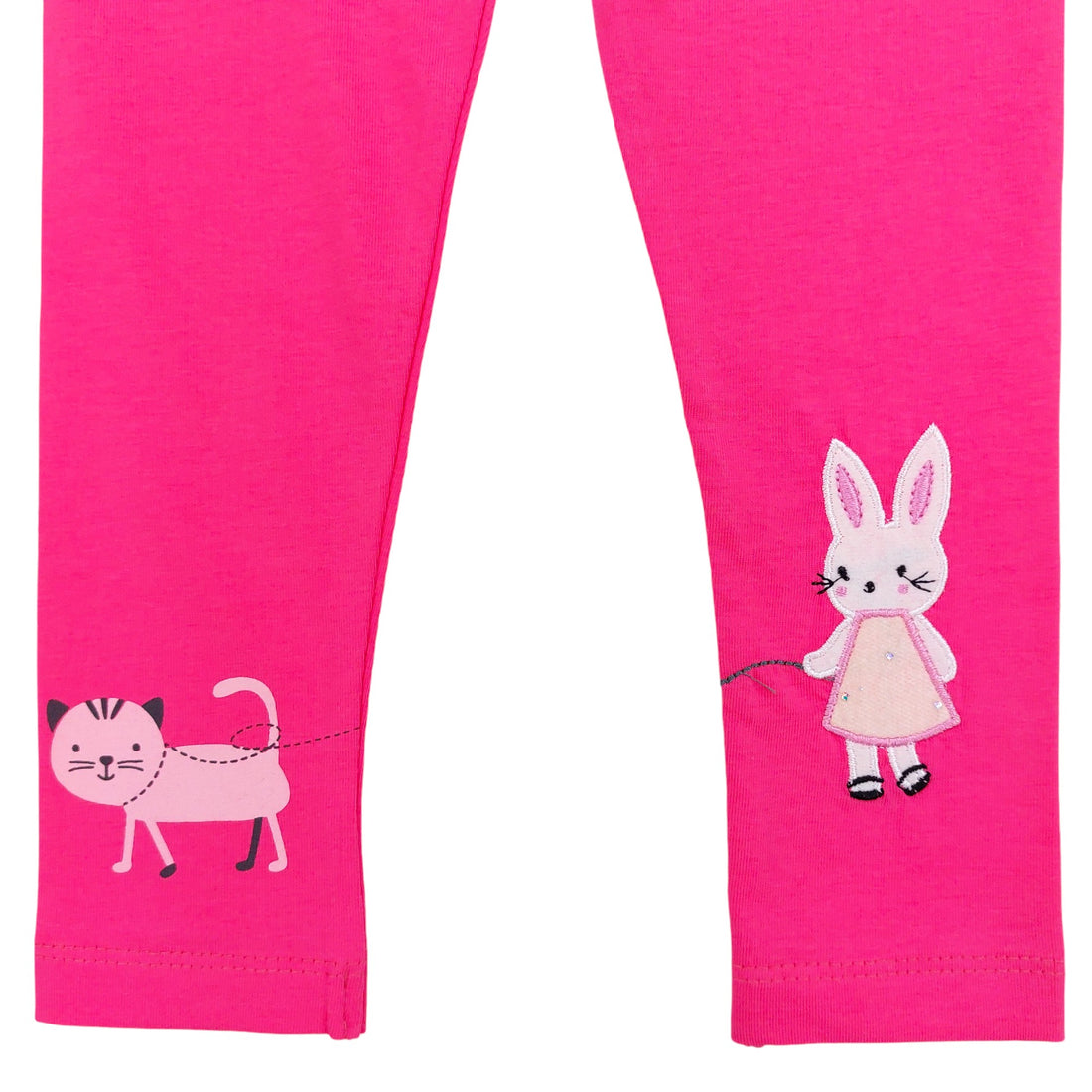 Girls' pink bunny leggings Timi 44148-10924 GKMOD