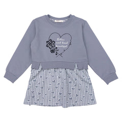 Girls' casual dress gray Breeze 20922-30924