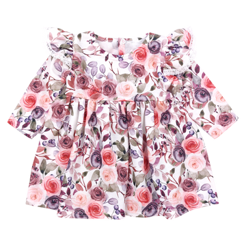 Girl's floral dress pink Guliwerkids 22155-151124-40