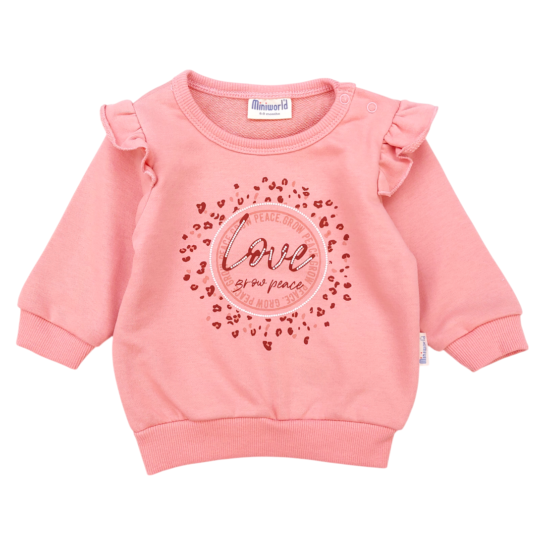 Tracksuit sweatshirt and pants for girls fango Mini Word 18481-271124-19