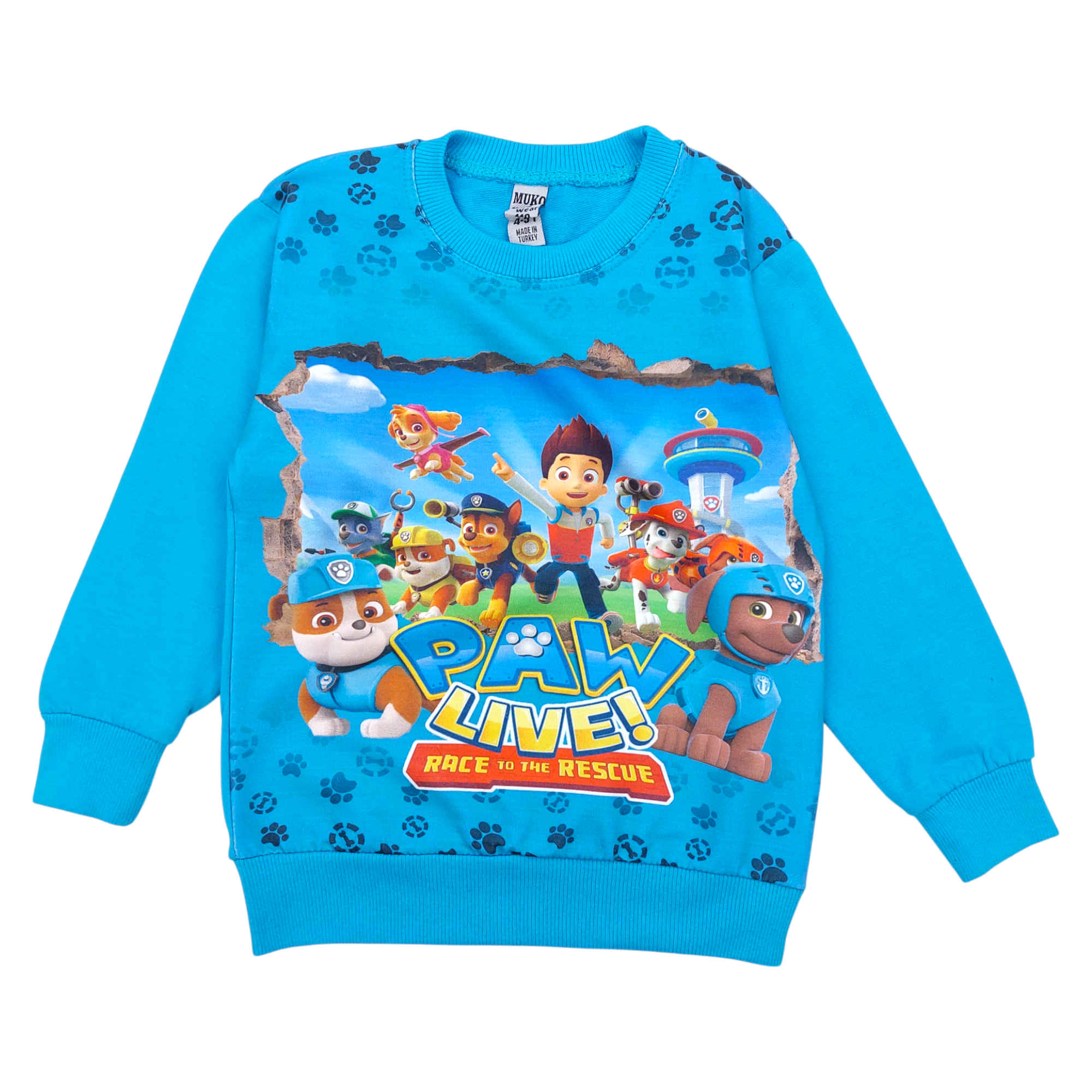 Life sweatshirt for boys turquoise Muko Kids 13899-61224-44