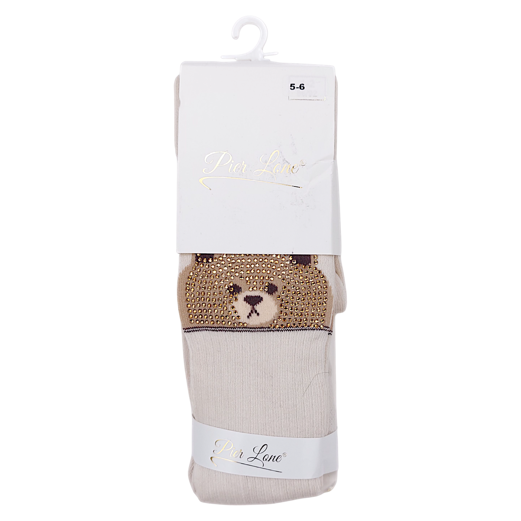 Teddy bear tights for girls cappuccino Pier Lone 1581-181224-7