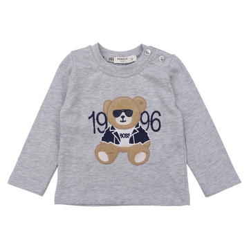 Boy's Teddy Bear Blouse Gray Breeze 21143-7125-42