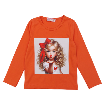 Girl's blouse girl's orange Your Word 5462-7125-51