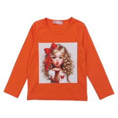 Girl's blouse girl's orange Your Word 5462-7125-51