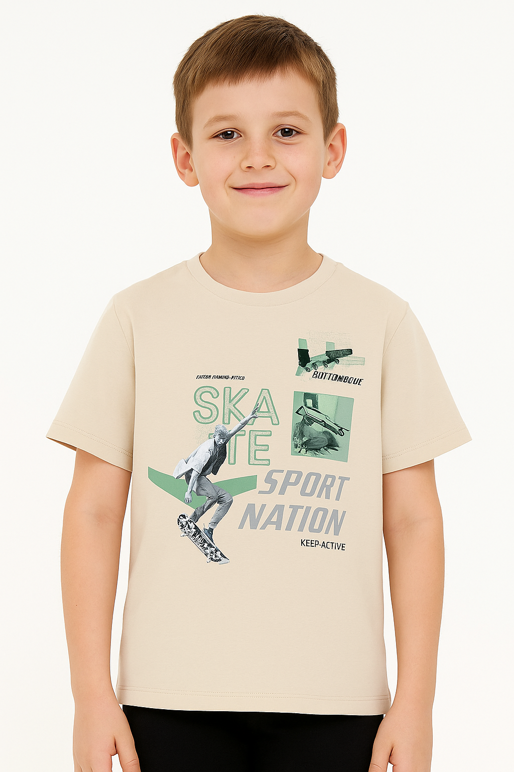Koszulka Skate chłopięca beż Breeze 20981-9725