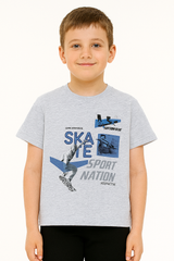 Koszulka Skate chłopięca popiel Breeze 20981-9725