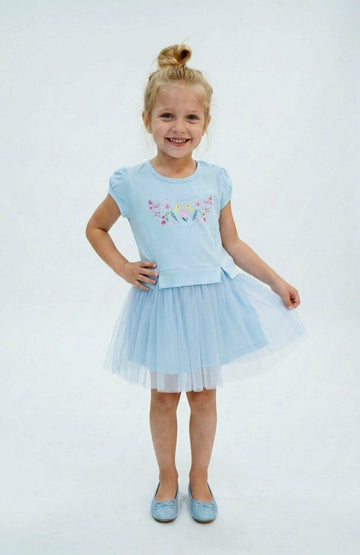 Sukienka błękit dziewczęca niebieski Breeze 21871-3326-35