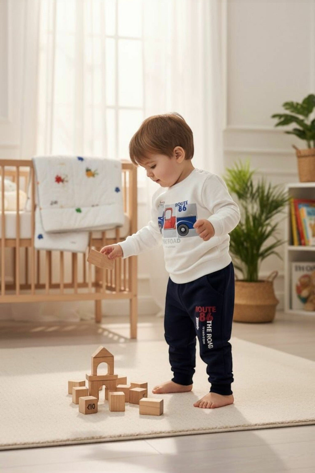 Dres auto w drodze chłopięcy krem Breeze 22178-21225