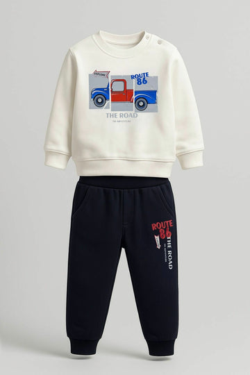 Dres auto w drodze chłopięcy krem Breeze 22178-21225