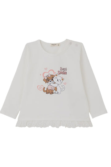 Koszulka dziewczęca kremowa Breeze 22610-1426-28