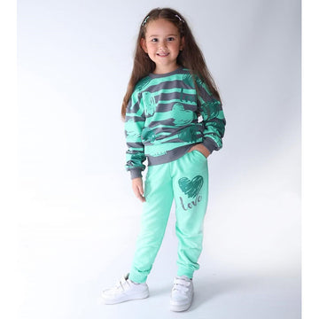 Girls' 2-piece tracksuit green Stella Kids 913-22125-48