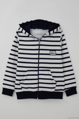 Bluza rozsuwana w paski dziewczęca granat Breeze 23218-3926-23