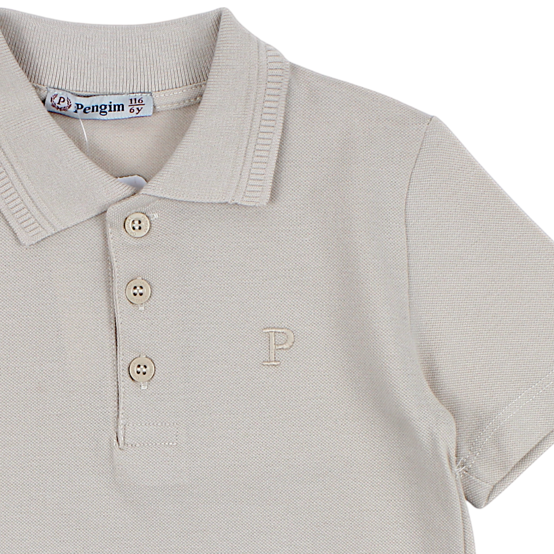 Koszulka polo chłopięca beż Lacosta Pengim 2375-14425