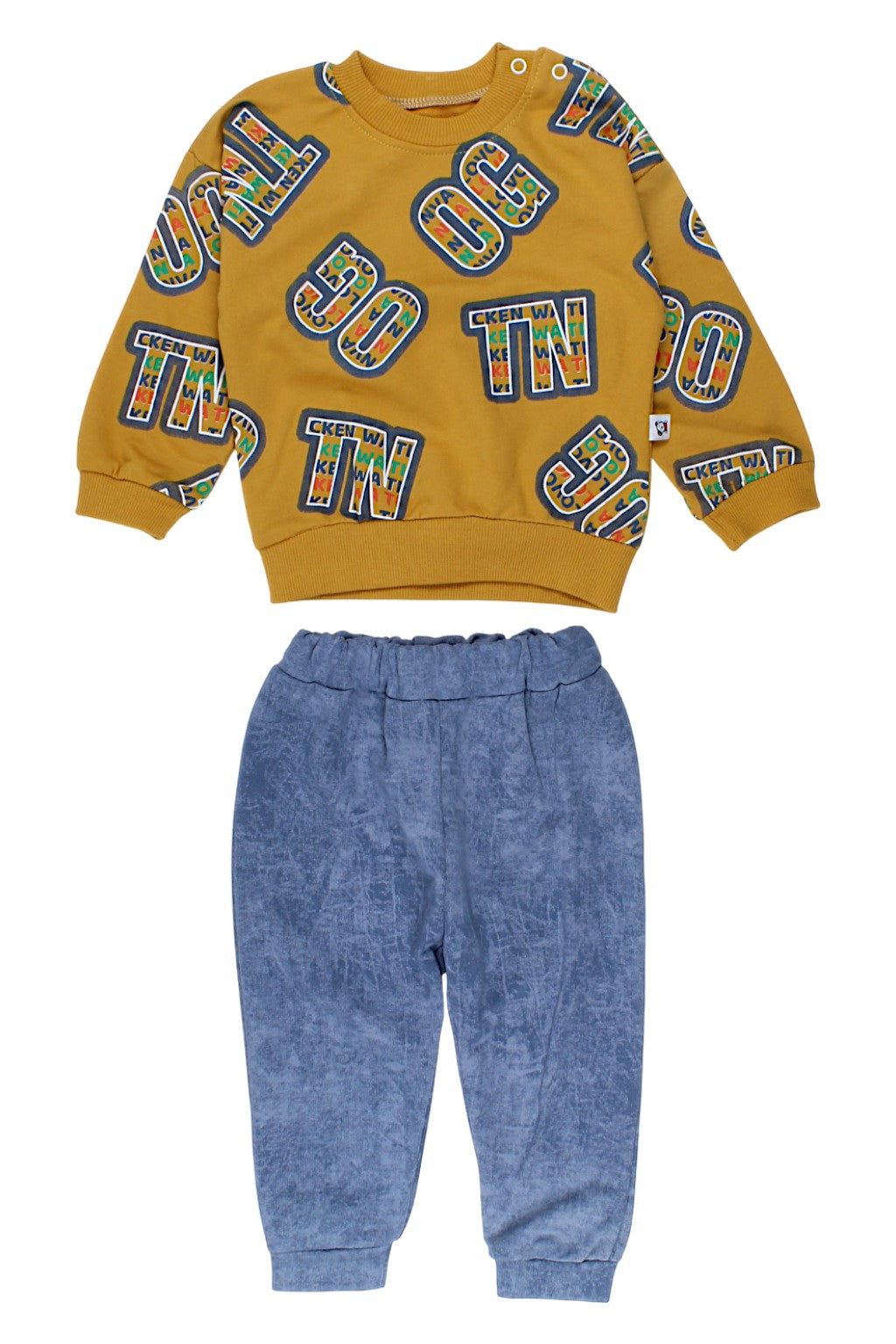 Komplet dresowy chłopięcy żółty Anilco baby 2505-241025