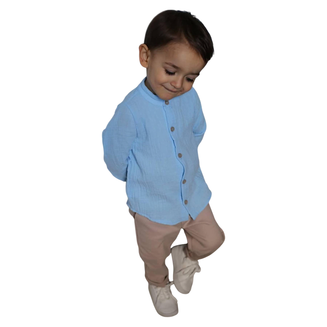 Koszula muślinowa chłopięca niebieska Royal Kids 2822-6525-35