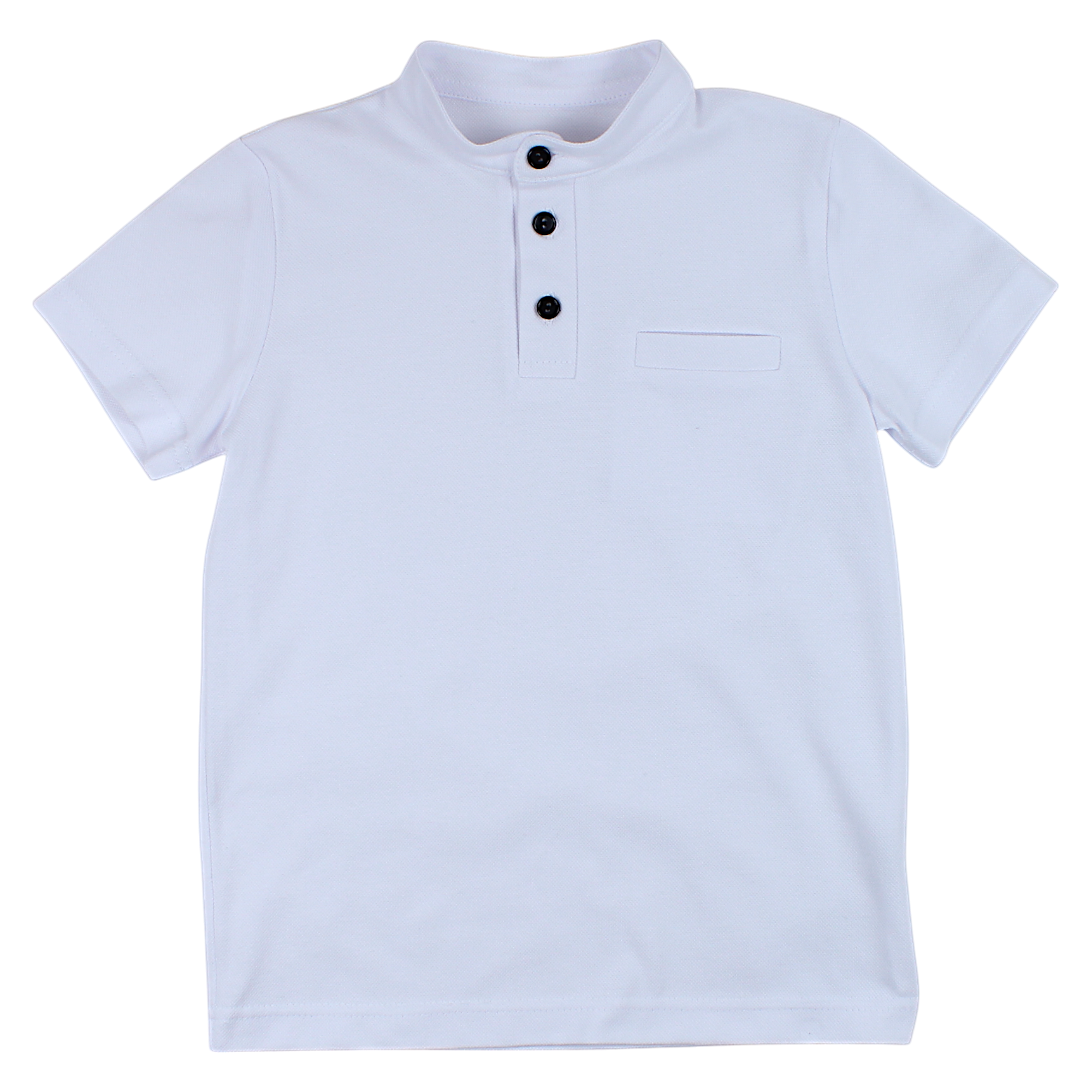 Lacoste boy's white Mimi stand-up collar T-shirt 2825-6525-3