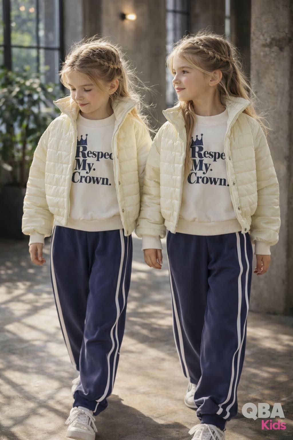 Kurtka bomberka dziewczęca wanilia Qbakids 3156-25226