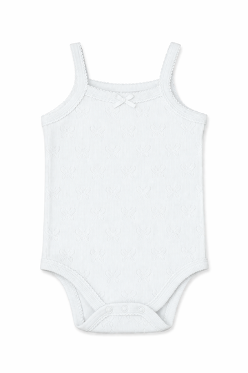 Body na ramiączkach dziewczęce krem Mammy i daddy, kolor kremowy, producent nieznany, 3212-28426-28