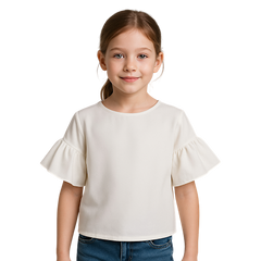 Bluzka elegancka biała dziewczęca krem Sugar 3428-30525-8