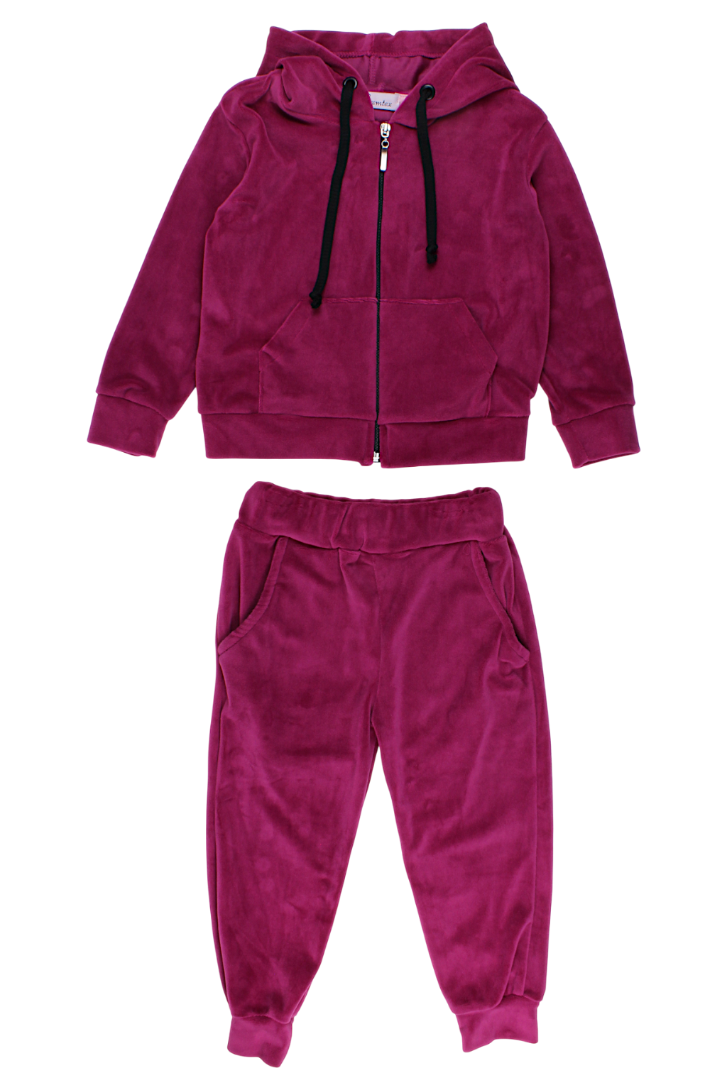 Dres welurowy dziewczęcy amarant Gremtex 4116-28825