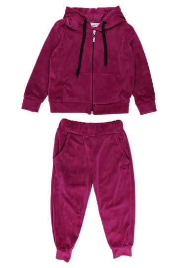 Dres welurowy dziewczęcy amarant Gremtex 4116-28825