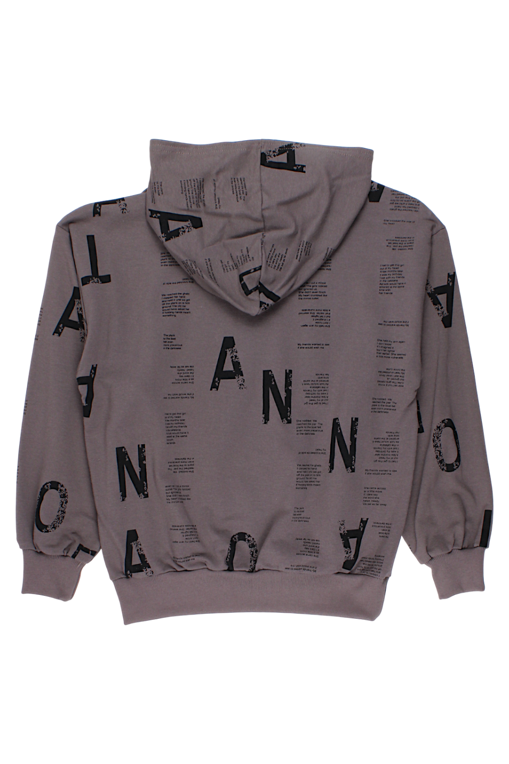 Bluza napisy chłopięca brązowa Romi 4118-28825-4