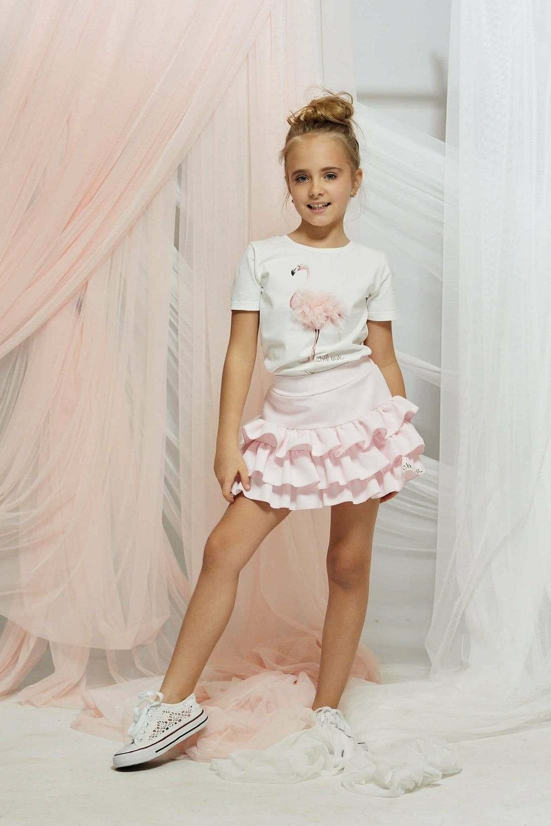 Bluzka flaming tiul dziewczęca krem Chillaout 4167-20326