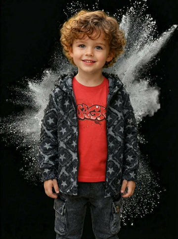 T-shirt chłopięcy czerwony Mimi 4183-21326