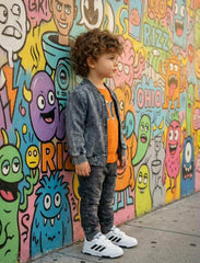 Bluza rozsuwana z kapturem chłopięca czarny Mimi 4192-21326-14