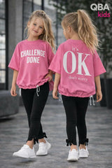 Koszulka Challenge Done dziewczęca fuksja Qba 4193-21326