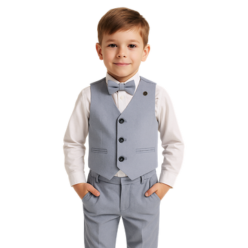 Elegant 4-piece boy's set blue Efbey 4403-13525-35