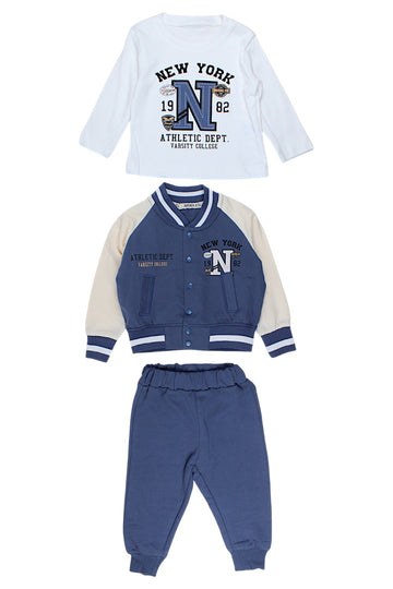 Dres 3 cz. sportowy chłopięcy niebieski Partner 4718-31725