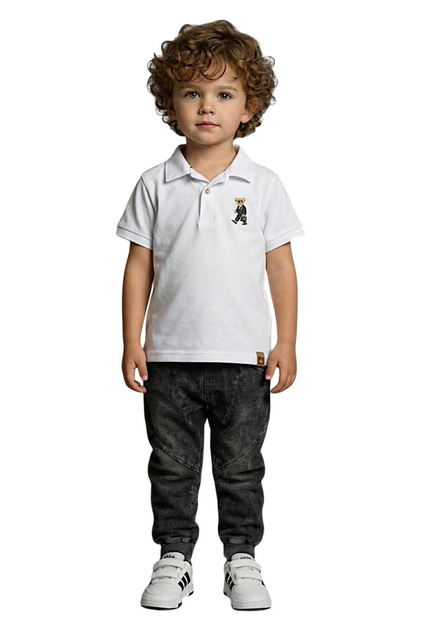 Polo chłopięce białe MiMi 4185-29526