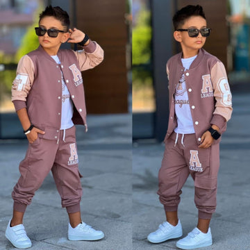 Dres 3 części Academy chłopięcy brązowy Bam Bam 60277-23725-4