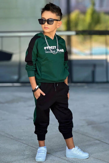 Dres sportowy nieocieplany Street chłopięcy zielony BamBam 60287-251125