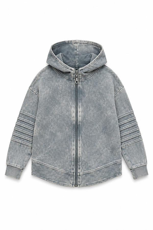 Bluza dekatyzowana z przeszyciami chłopięca szary Despacito 6074-29526-42