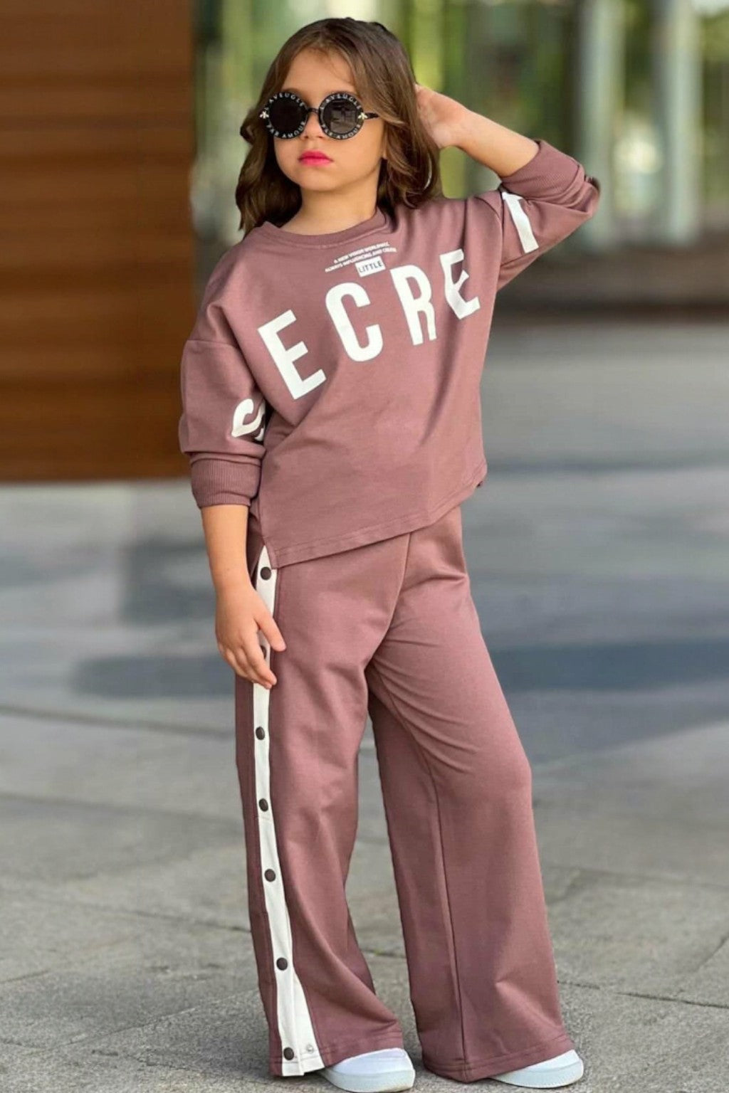 Komplet Secret dziewczęcy brązowy Bam Bam 6426-251125