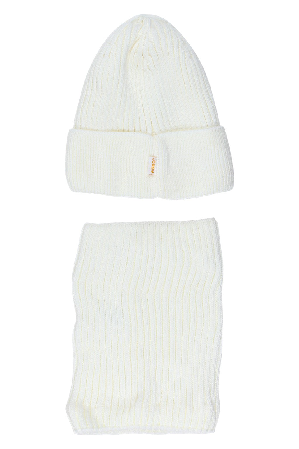 Komplet czapka i komin dziewczęcy kremowy Agbo 6617-221025