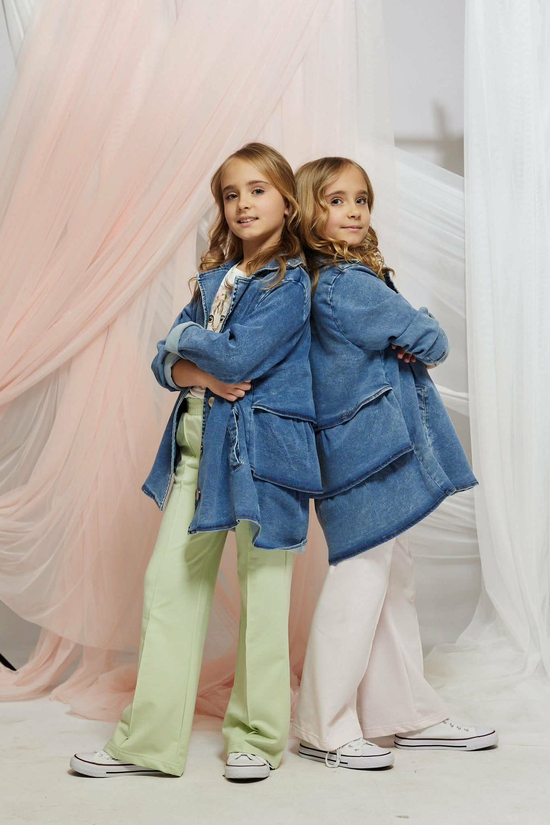 Płaszczyk z jeansu soft dziewczęcy jeans Chillout 6935-26626-26