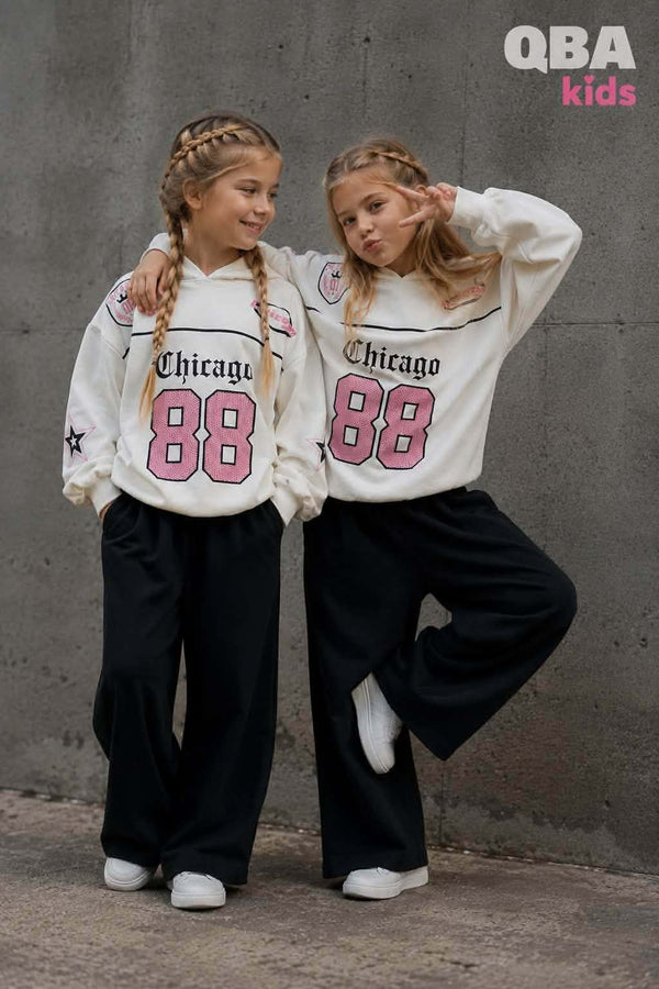 Bluza dziewczęca kremowa 88 Chicago Qbakids 6943-25726