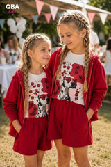 Szorty dziewczęce czerwone Qba 5108-9526-18