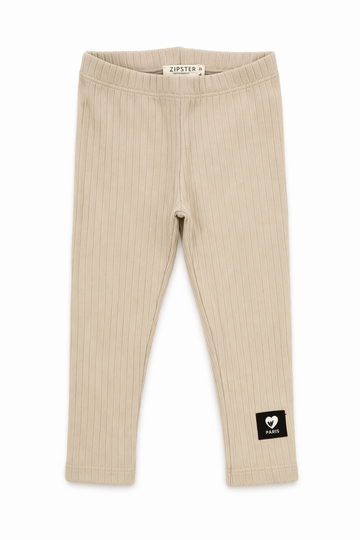 Getry prążek bawełniane dziewczęce beż Breeze 22715-3326-1