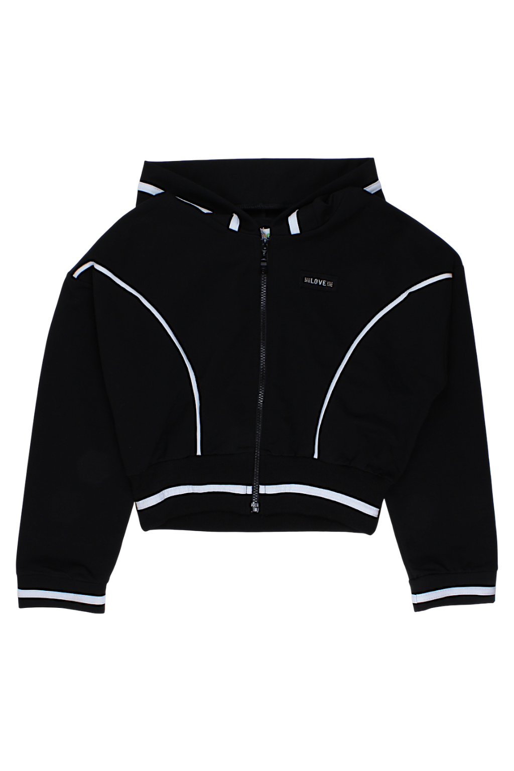 Bluza rozsuwana dziewczęca czarna Bermini 8076-28825