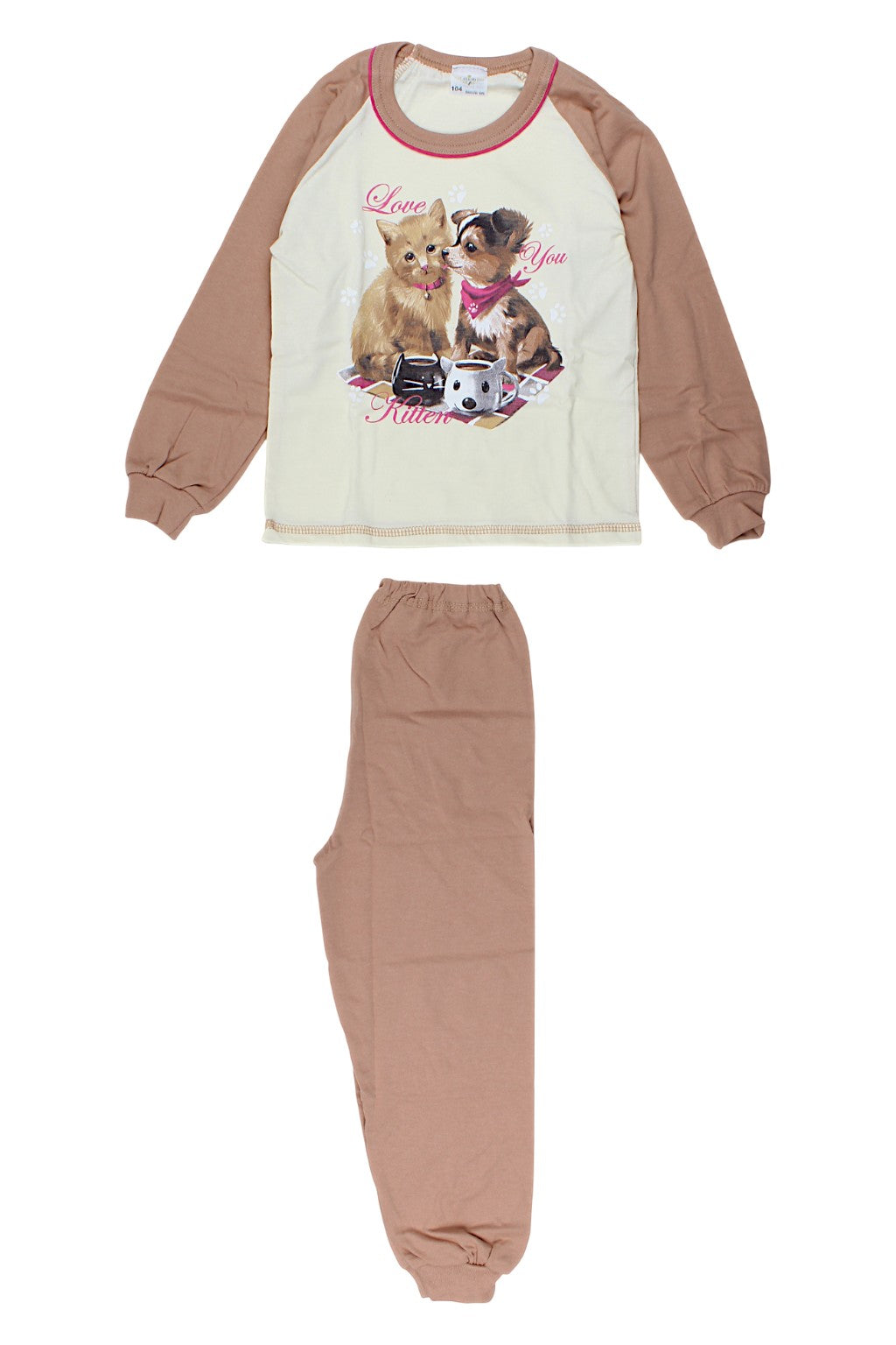 Piżamka dziewczęca beżowa Sukces 8086-221025-1