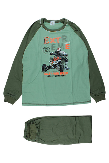 Piżamka chłopięca zielona Sukces 8106-221025